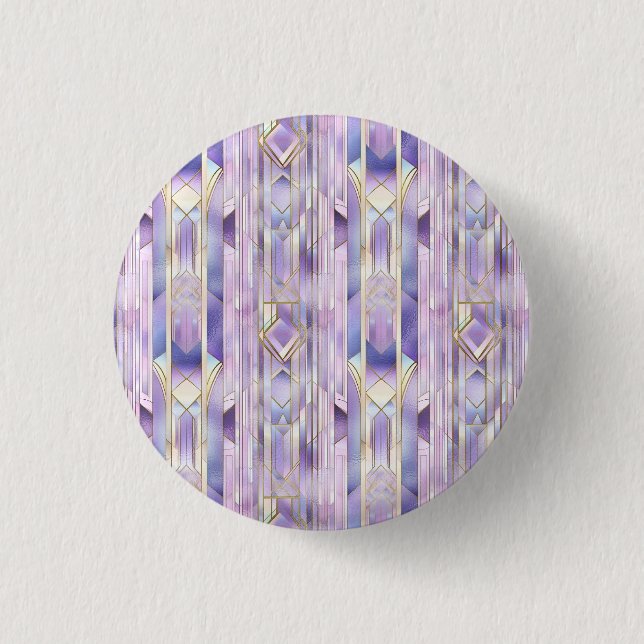Lilac Stained Glass Elegance Button (Front)