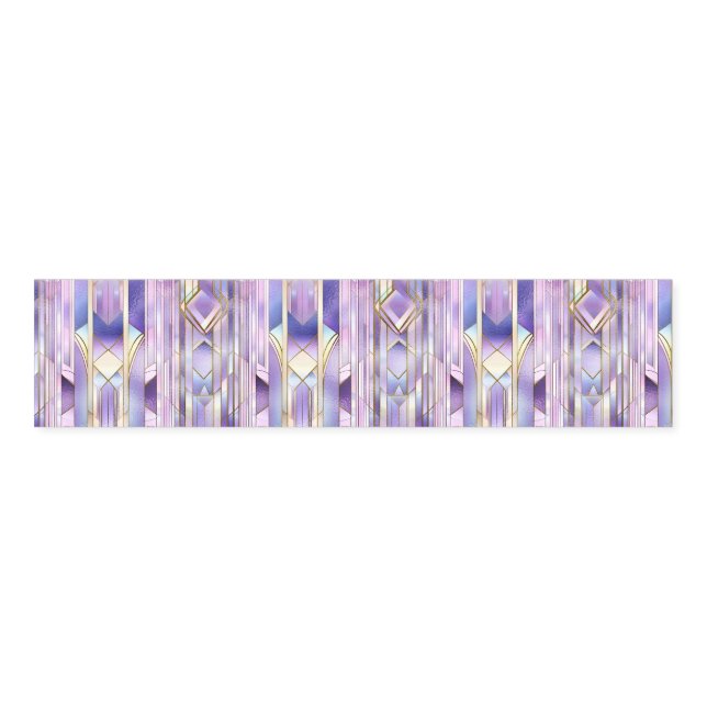 Lilac Stained Glass Elegance Napkin Bands (Unfolded)