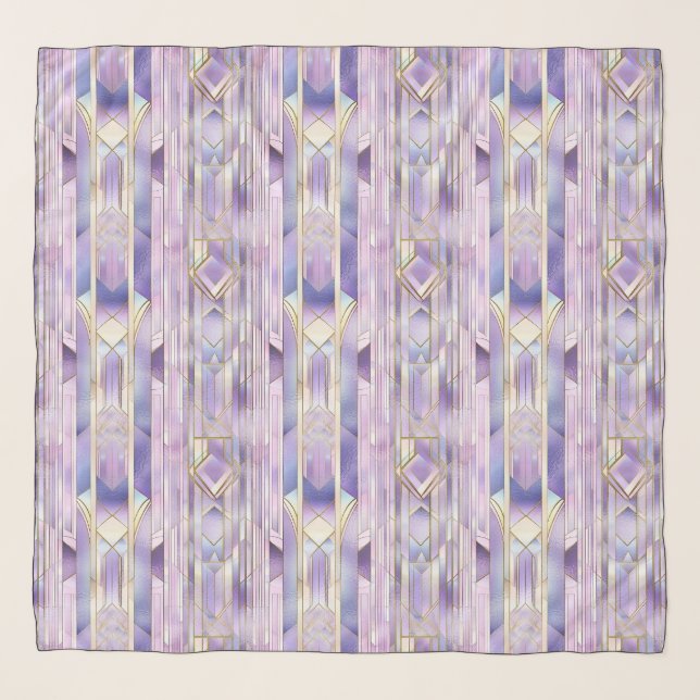 Lilac Stained Glass Elegance Scarf (Front)
