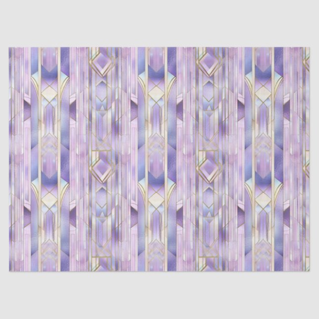 Lilac Stained Glass Elegance Tissue Paper (Front)