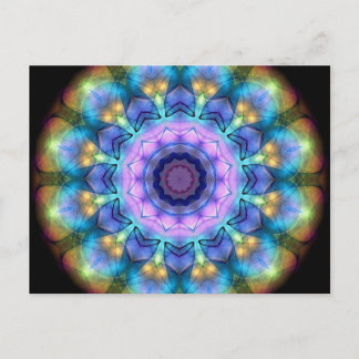 Lilac Stained Glass Window Postcard