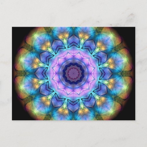 Lilac Stained Glass Window Postcard