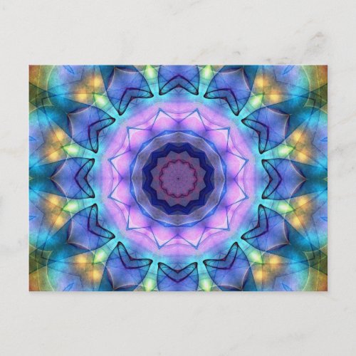 Lilac Stained Glass Window Postcard