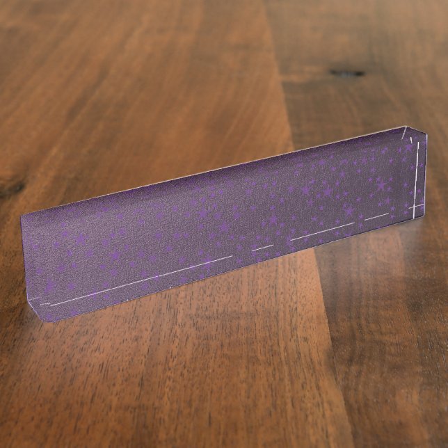 lilac stars in purple name plate (Side)