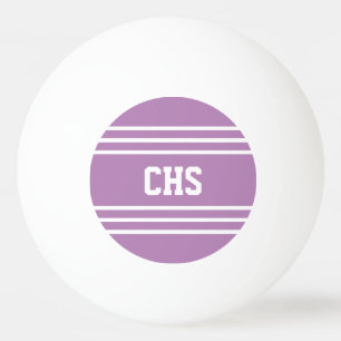 Lilac Stripes custom monogram balls