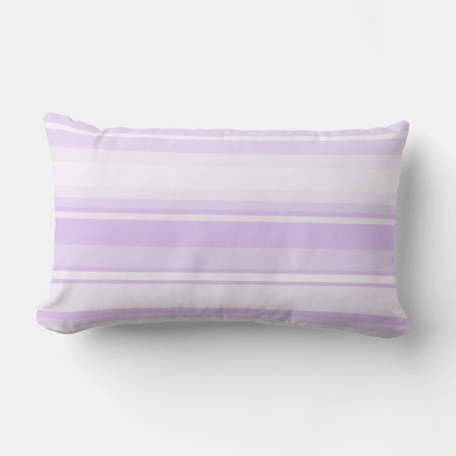 Lilac stripes lumbar pillow (Front)