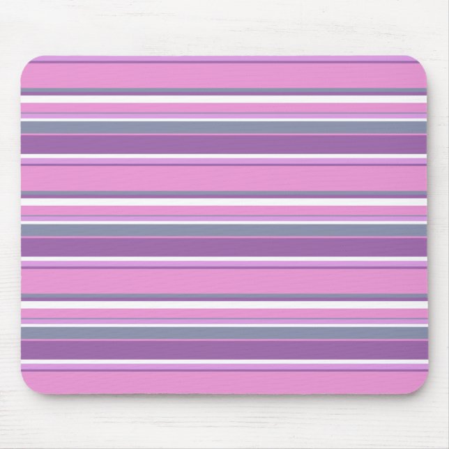Lilac stripes mouse pad (Front)