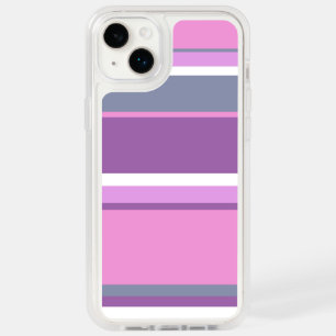 Lilac stripes OtterBox iPhone 14 plus case