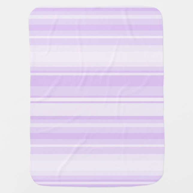 Lilac stripes stroller blanket (Front)