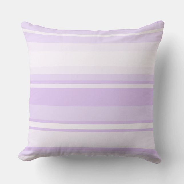 Lilac stripes throw pillow (Front)