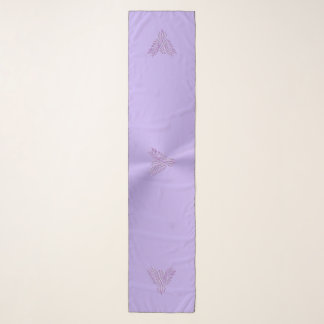 Lilac stylized phoenix with embossed effect scarf