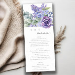 Lilac Succulent Eucalyptus Fauna Wedding Menu Card<br><div class="desc">Lilac Succulent Eucalyptus Botanical Bunch Theme Collection.- it's an elegant script watercolor Illustration of lilac green succulent,  eucalyptus,  bunch,  perfect for your succulent botanical wedding & parties. It’s very easy to customize,  with your personal details. If you need any other matching product or customization,  kindly message via Zazzle.</div>