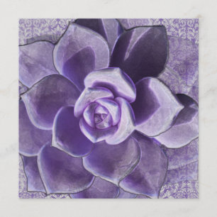 Lilac Succulents Bridal Shower Invitation