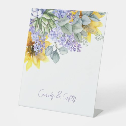 Lilac  Sunflower Shower Cards  Gifts  Pedestal Sign