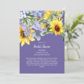 Lilac & Sunflower Virtual Bridal Invitation (Standing Front)
