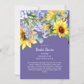 Lilac & Sunflower Virtual Bridal Invitation (Front)