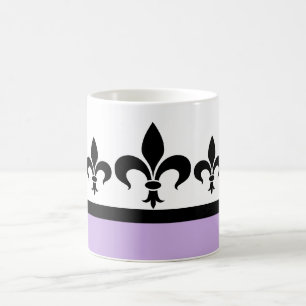 Lilac Swanky Fleur De Lis Mug