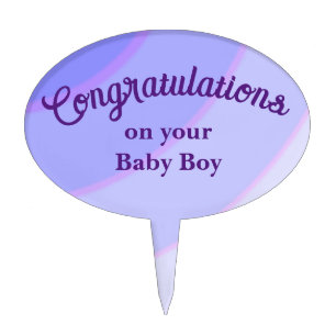 Lilac Swirls Cake Pick