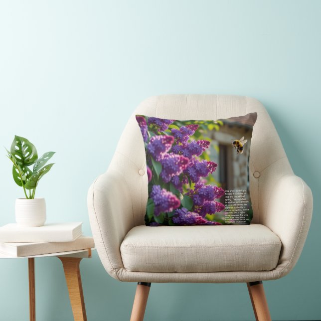 Lilac Symbolism  Throw Pillow (Chair)