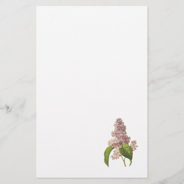 lilac(Syringa sp.) by Redouté Stationery (Front)