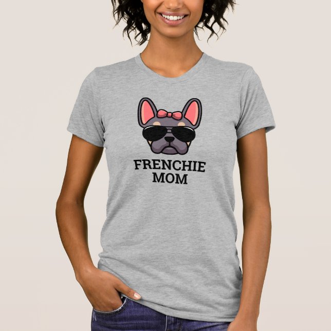 Lilac Tan Female French Bulldog Frenchie Dog Mom T-Shirt (Front)