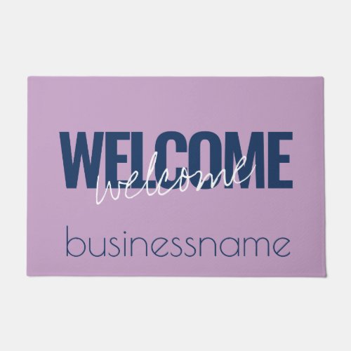Lilac Trendy Custom Salon Business Welcome Doormat