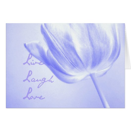 Lilac Tulip Live, Laugh, Love Cards (Front Horizontal)