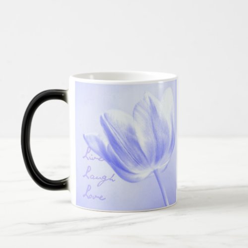 Lilac Tulip Live Laugh Love Magic Mug