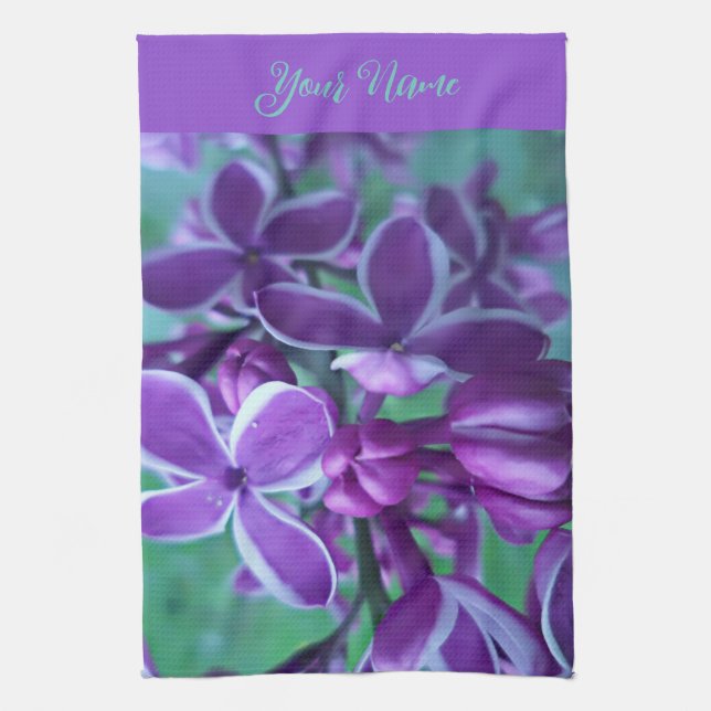 Lilac variety of colors  kitchen towel (Vertical)