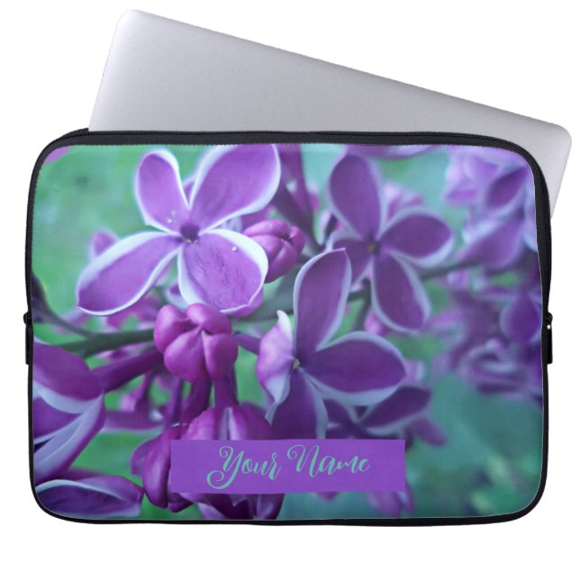 Lilac variety of colors  laptop sleeve (Front)