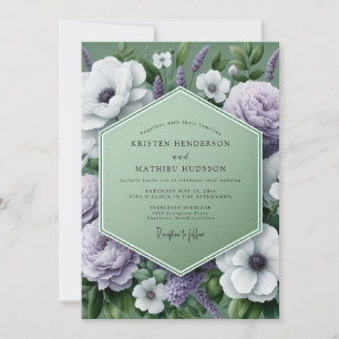 Lilac Verdant Bloom Wedding Invitation