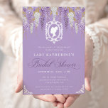 Lilac Vintage Bridal Shower invitation<br><div class="desc">"Step into a world of timeless beauty and refined sophistication with our Lilac Vintage Bridal Shower invitations. These invitations are designed to captivate the hearts of brides-to-be who adore the romantic charm and elegance of the Regency era, perfect for a bridal afternoon tea party that dreams are made of.This invitation...</div>