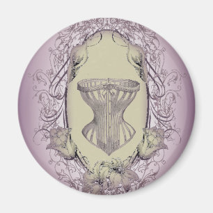 Lilac Vintage steampunk bride Victorian corset Magnet