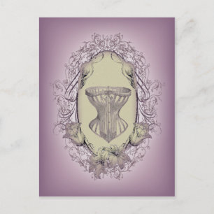 Lilac Vintage steampunk bride Victorian corset Postcard