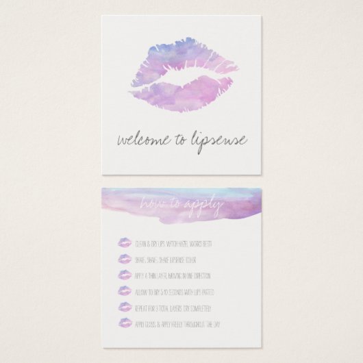 Lilac Watercolor Application cards (Front & Back)