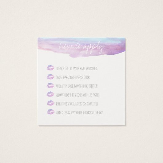 Lilac Watercolor Application cards (Back)