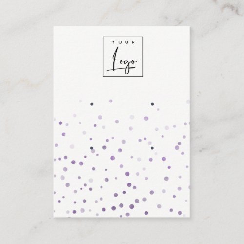Lilac Watercolor Confetti 2 Stud Earring Display Business Card