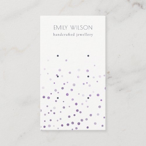 Lilac Watercolor Confetti 3 Stud Earring Display Business Card