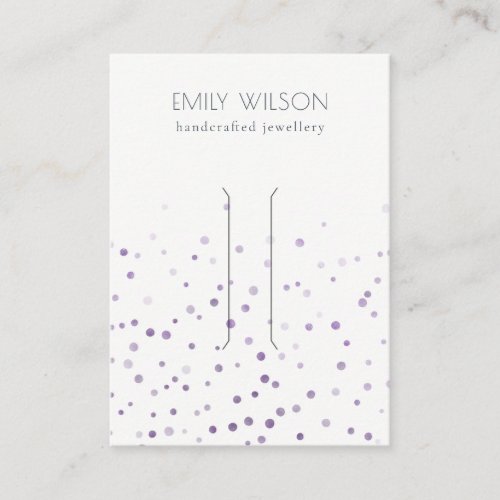 Lilac Watercolor Confetti Hair Clip Display Business Card