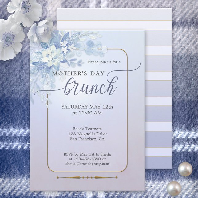 Lilac Watercolor Floral Mothers Day Brunch Invitation (Creator Uploaded)