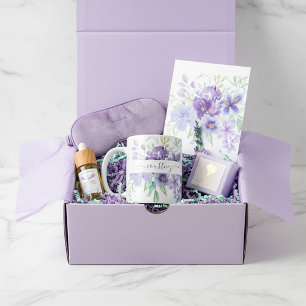Lilac watercolor floral personalized coffee mug