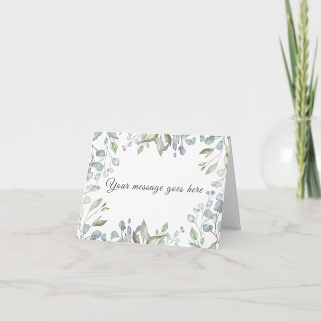Lilac Watercolor Floral Thank You Card (Front)