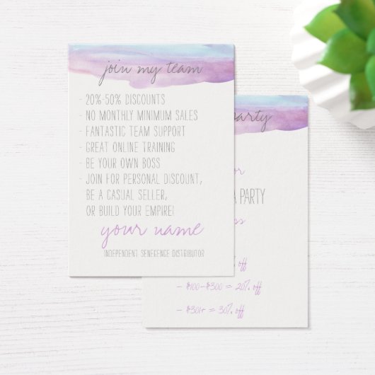 Lilac Watercolor Join/Party cards (Desk)