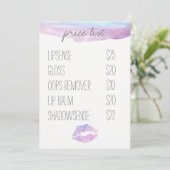 Lilac Watercolor Price cards (Standing Front)