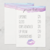 Lilac Watercolor Price cards (Front/Back)
