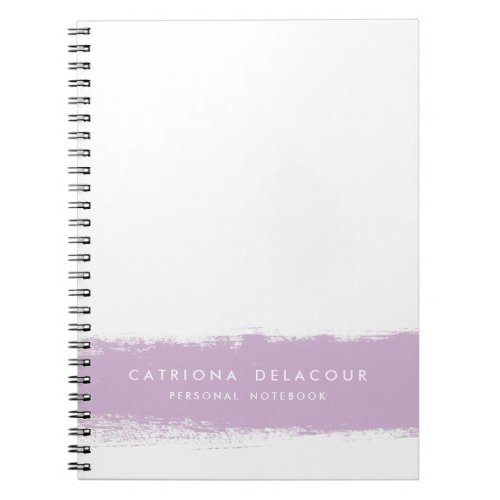 Lilac Watercolor Splash Personalized Notebook
