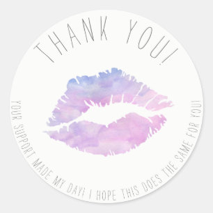 Lilac Watercolor Thank You stickers