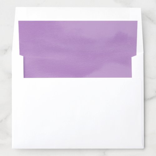 Lilac Watercolor Wash Envelope Liner
