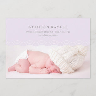 LILAC WAVES BIRTH ANNOUNCEMENT