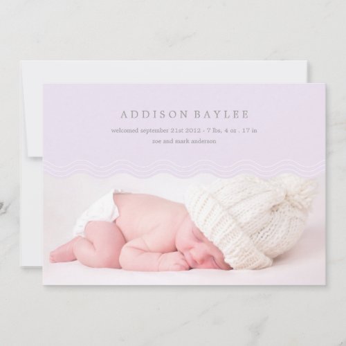 LILAC WAVES | BIRTH ANNOUNCEMENT